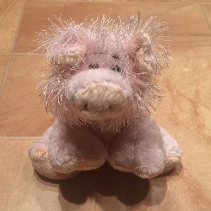 Webkinz Ganz Light Pink Pig Long Hair HM002 Plush Stuffed Animal Toy